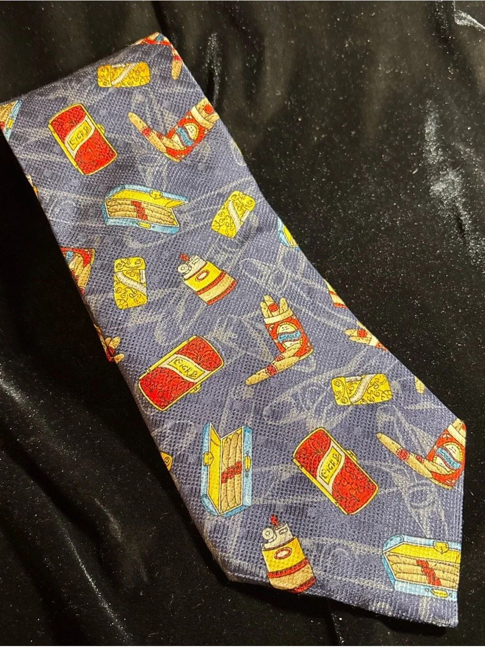 Cigar Necktie by Gino Pompeii Cigars Lighter Silk